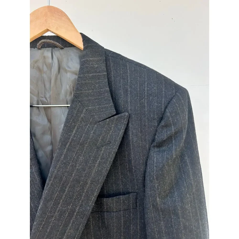 Vintage Christian Dior Wool Oversized Double Breasted Blazer Suit Jacket Large - Picture 6 of 10